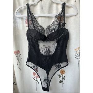 Fredrick’s of Hollywood Lace Teddy Bodysuit